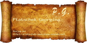 Ptatschek Georgina névjegykártya